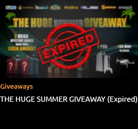 The Huge Summer Giveaway with mystery boxes and PS5 prizes